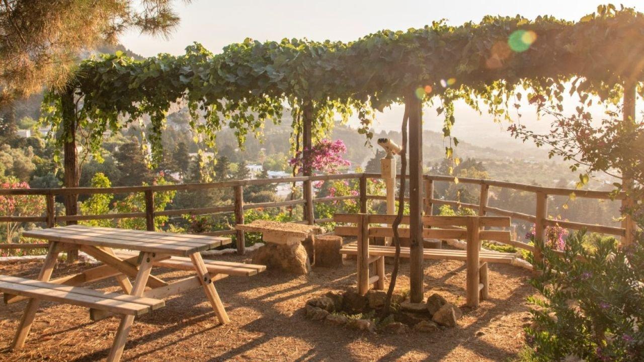 해먹 및 그네가 있는 휴식 공간