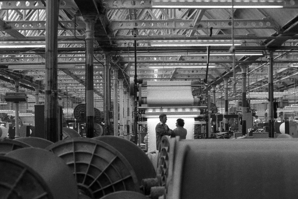 제분소 내부 기계 전시 공간