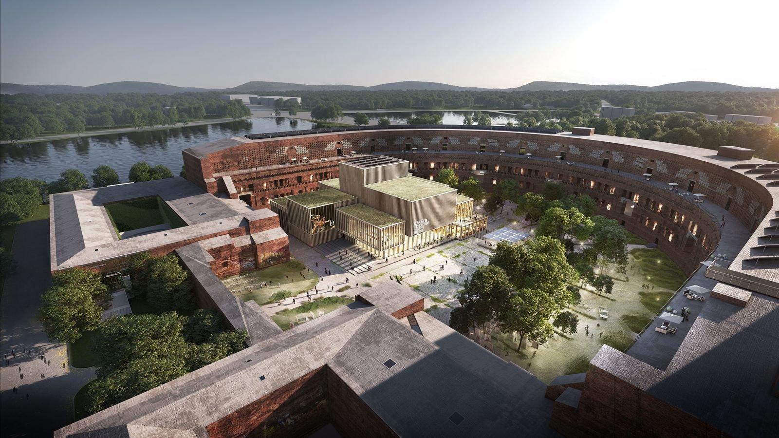 남서쪽 외부 파사드 전경