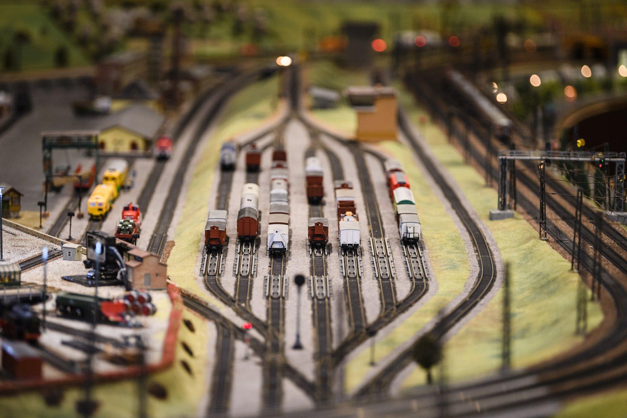 대형 모델 철도 전경