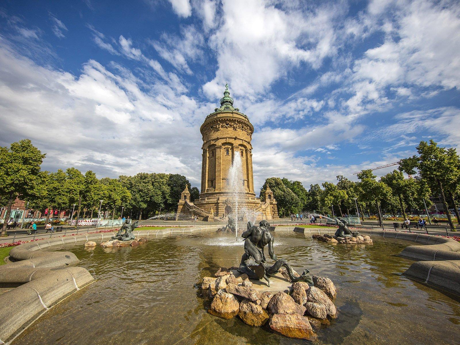 신관에서 바서투름(Wasserturm) 방향 전망