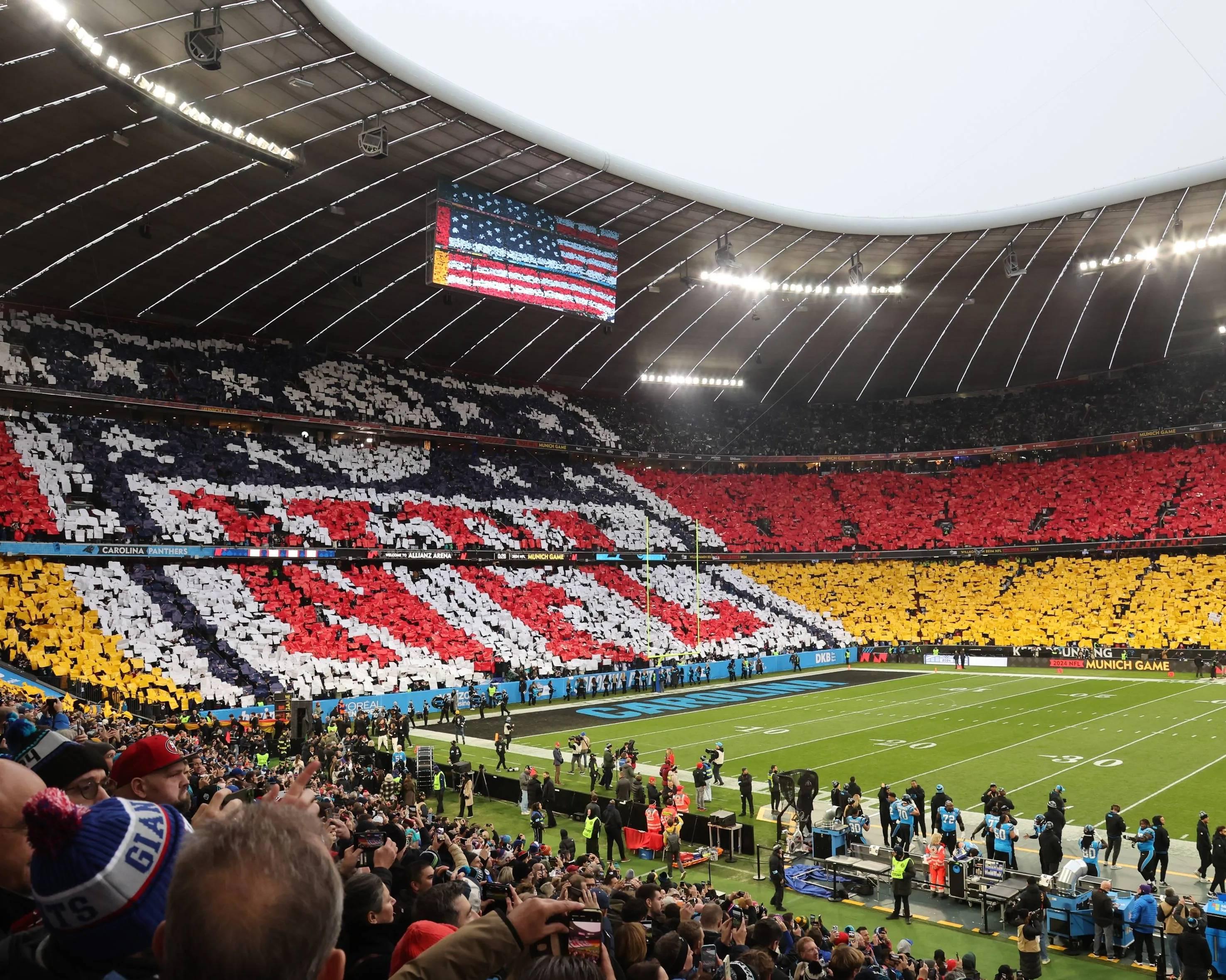 알리안츠 아레나에서 열린 NFL 경기 모습