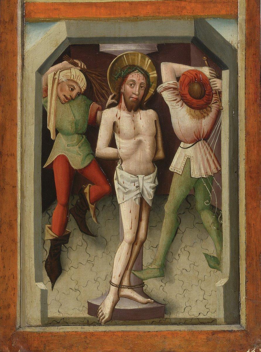 수난 이야기 벽화 근접 촬영