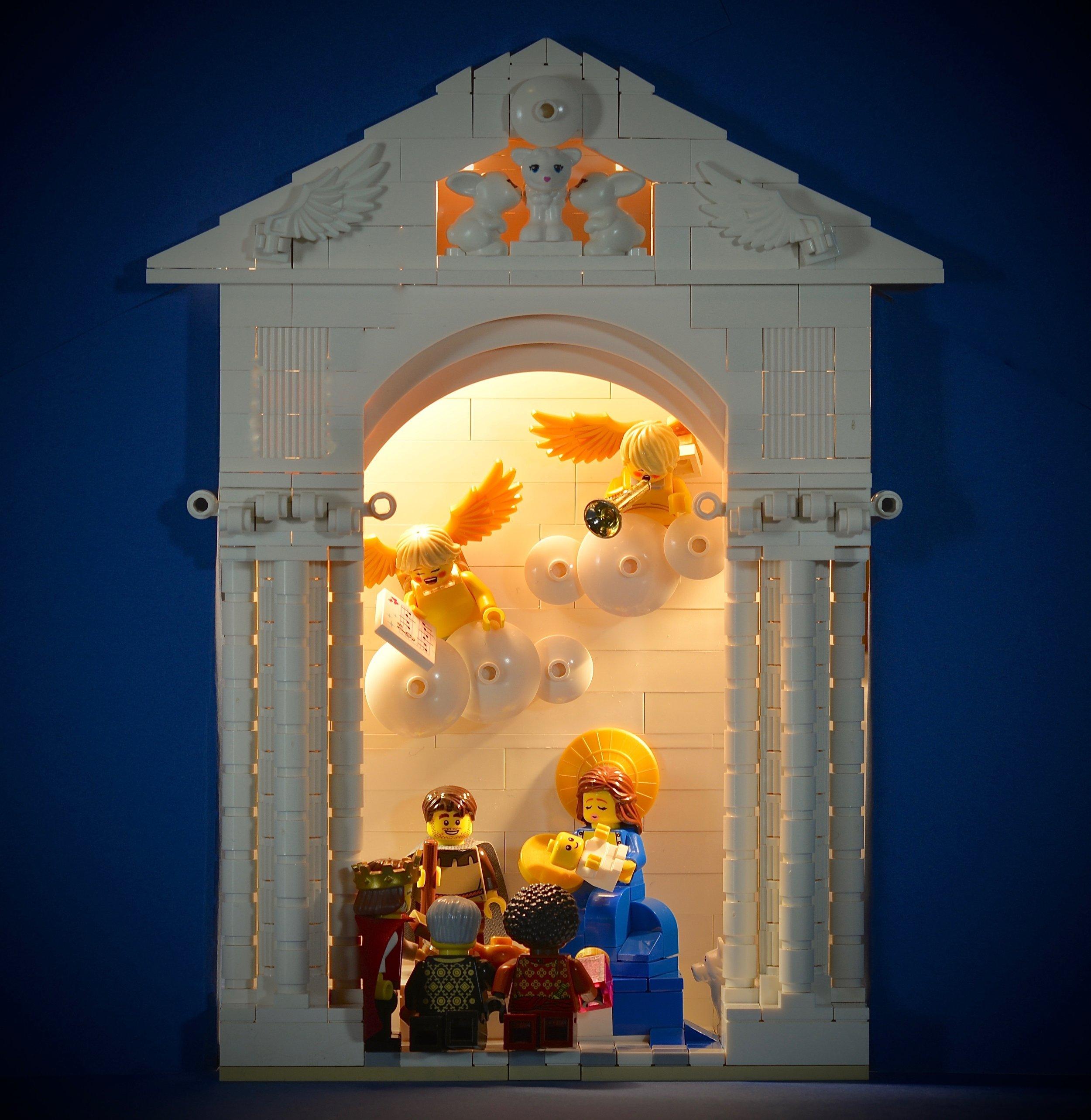 레고로 만들어진 성탄 구유