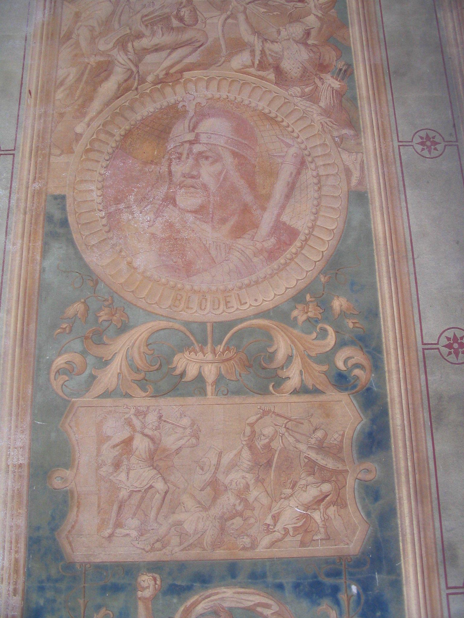 니벨룽겐의 노래 프레스코화가 있는 주랑