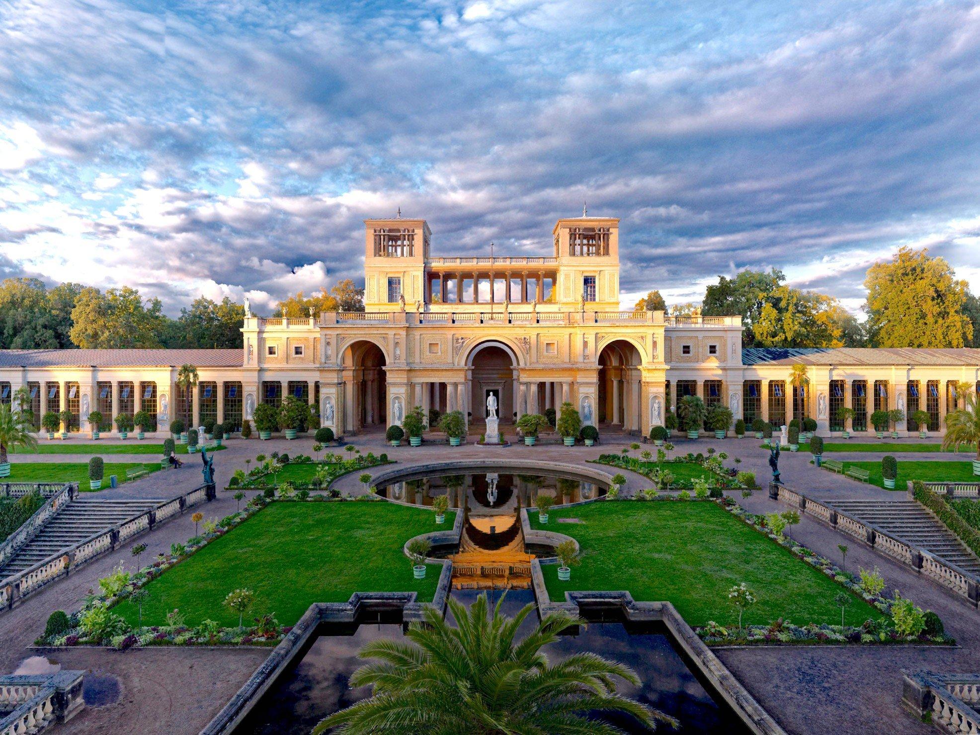 옥상 전망대에서의 상수시 공원 전경