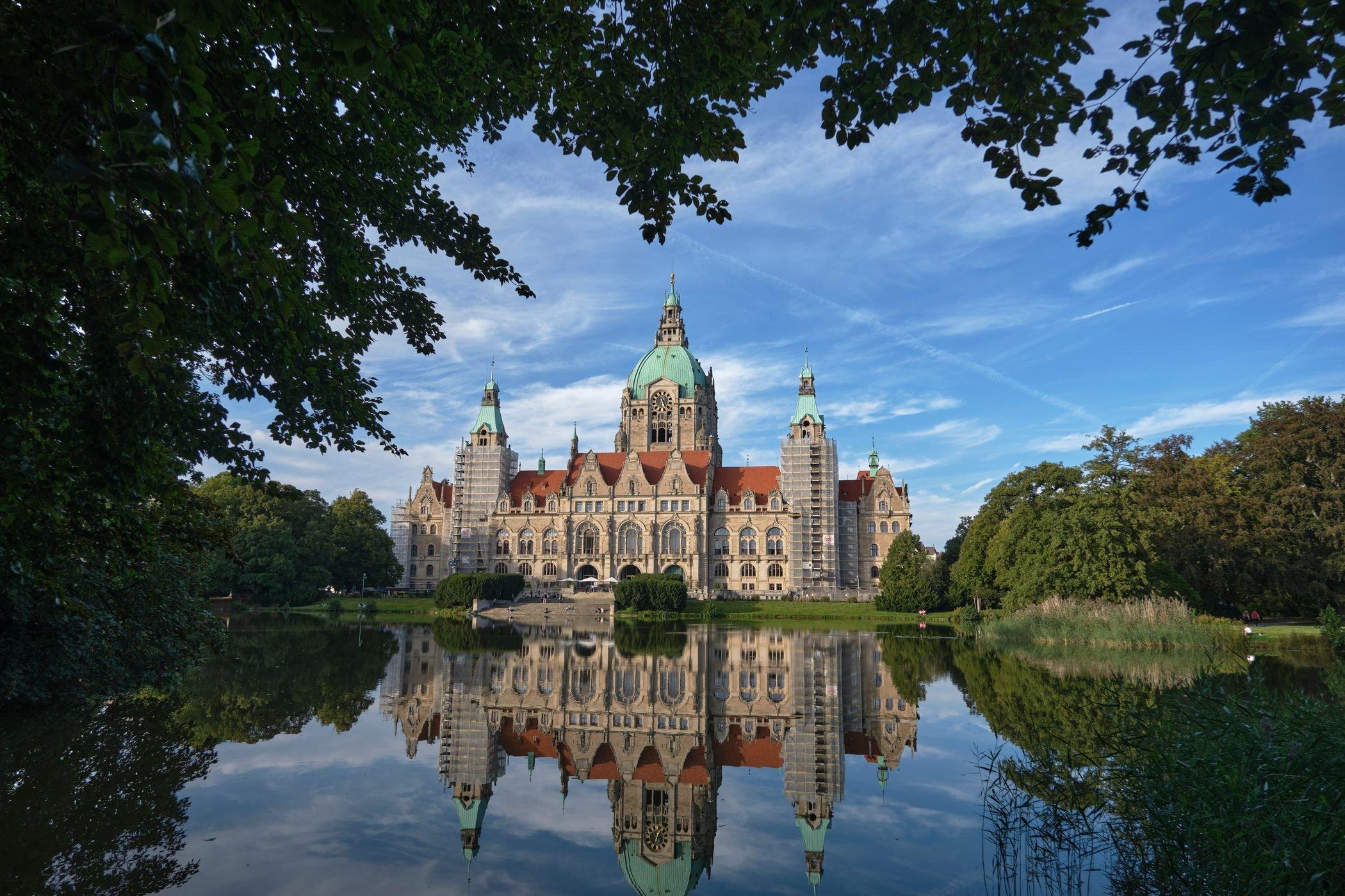 마쉬타히(Maschteich) 연못 건너편