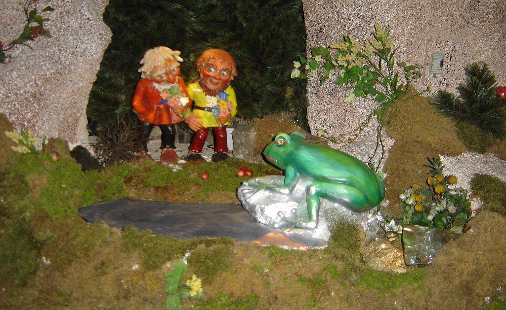 동굴 속 난쟁이 및 동화 장면