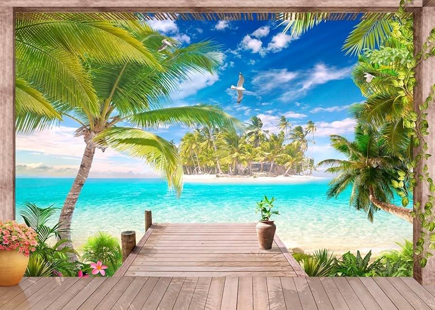 소나무 숲과 해변의 조화