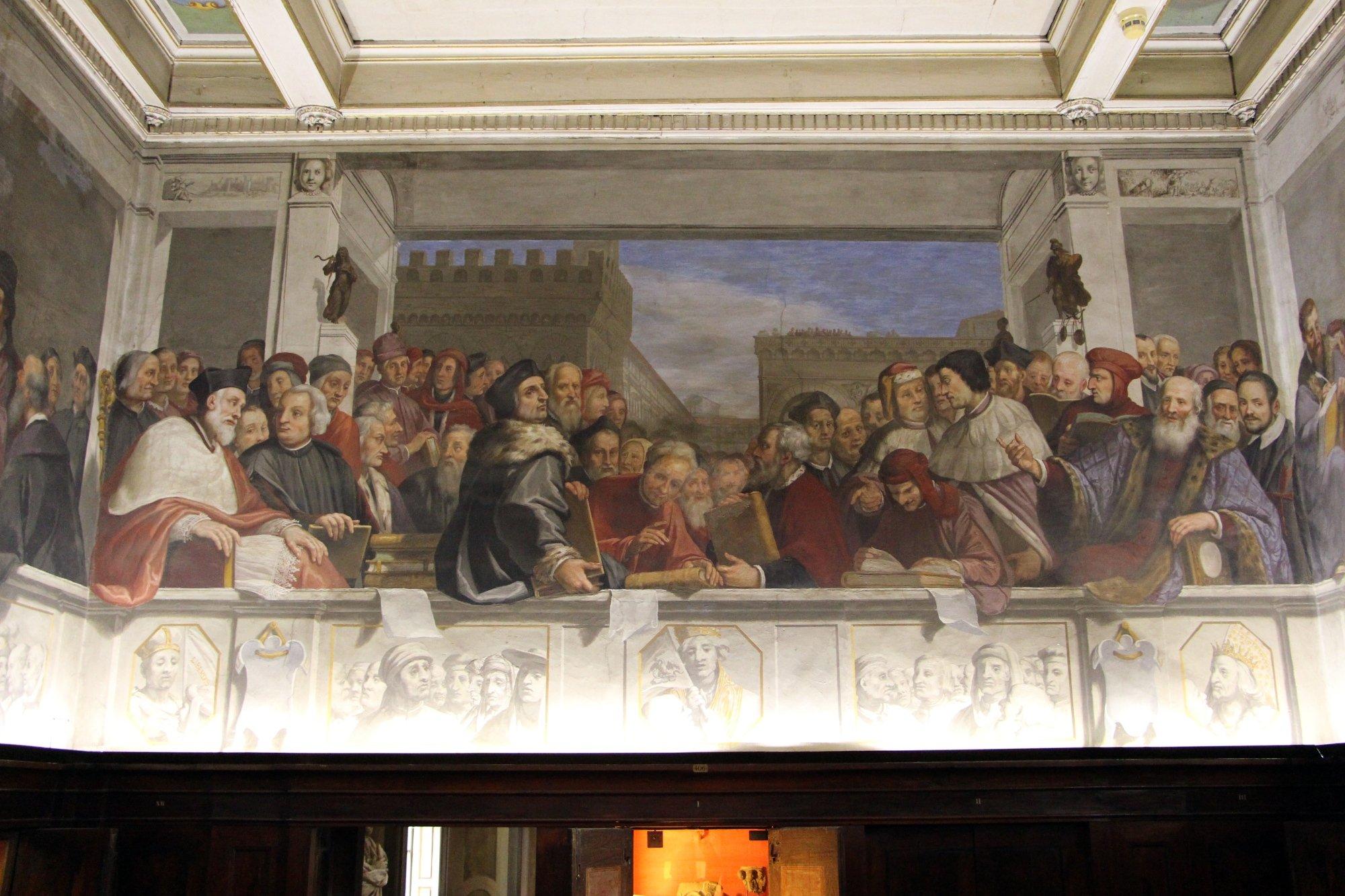 프레스코화로 장식된 갤러리