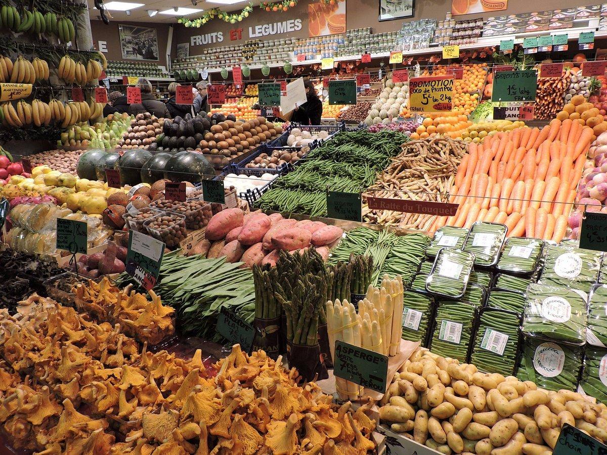 과일 및 채소 진열대