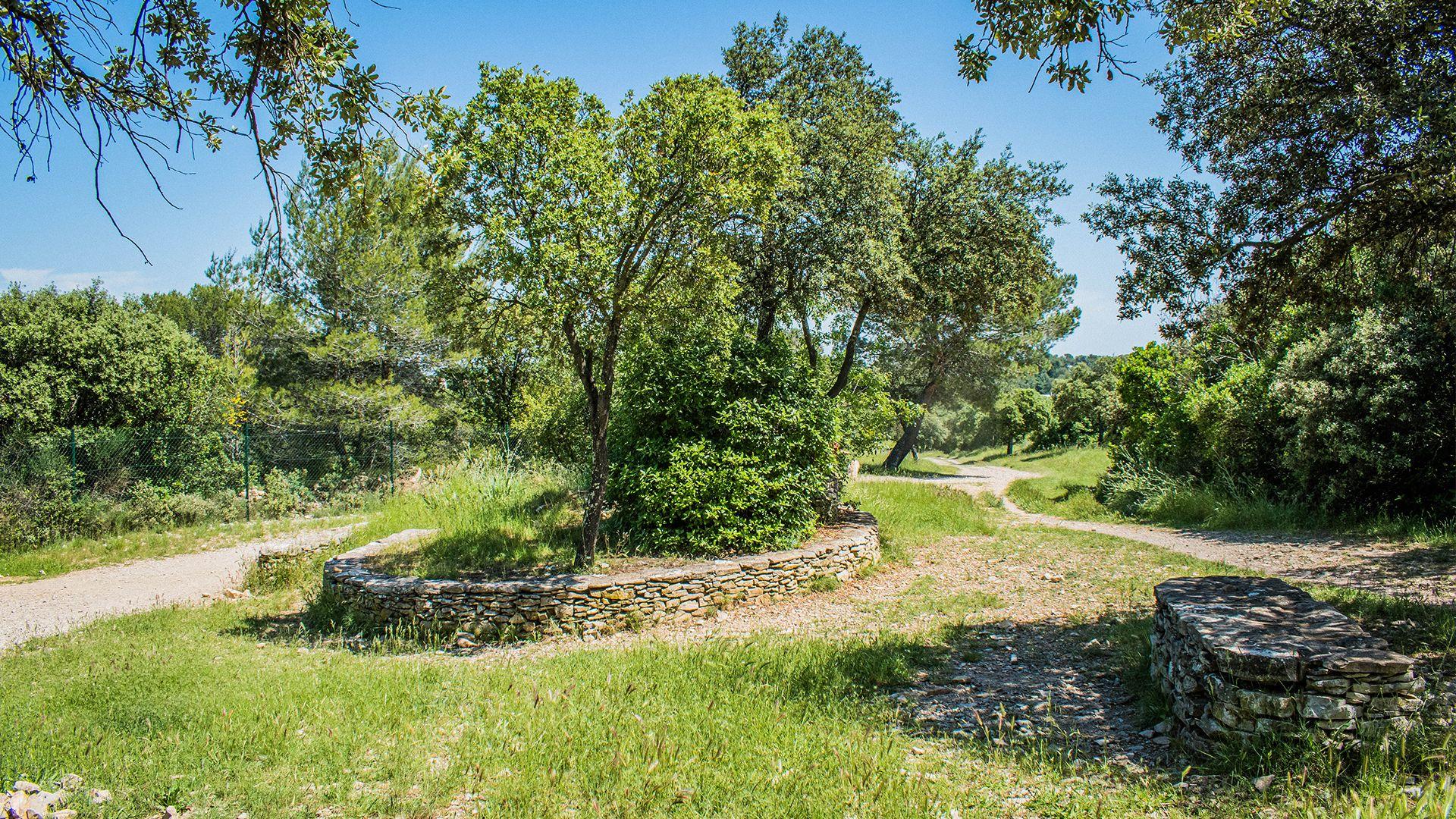 석조 유적과 어우러진 풍경