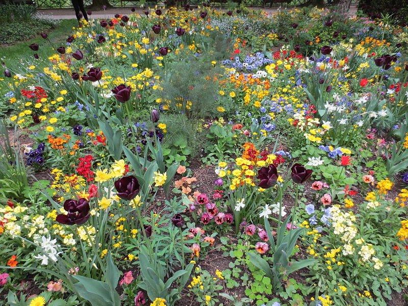 계절별 꽃밭과 수목