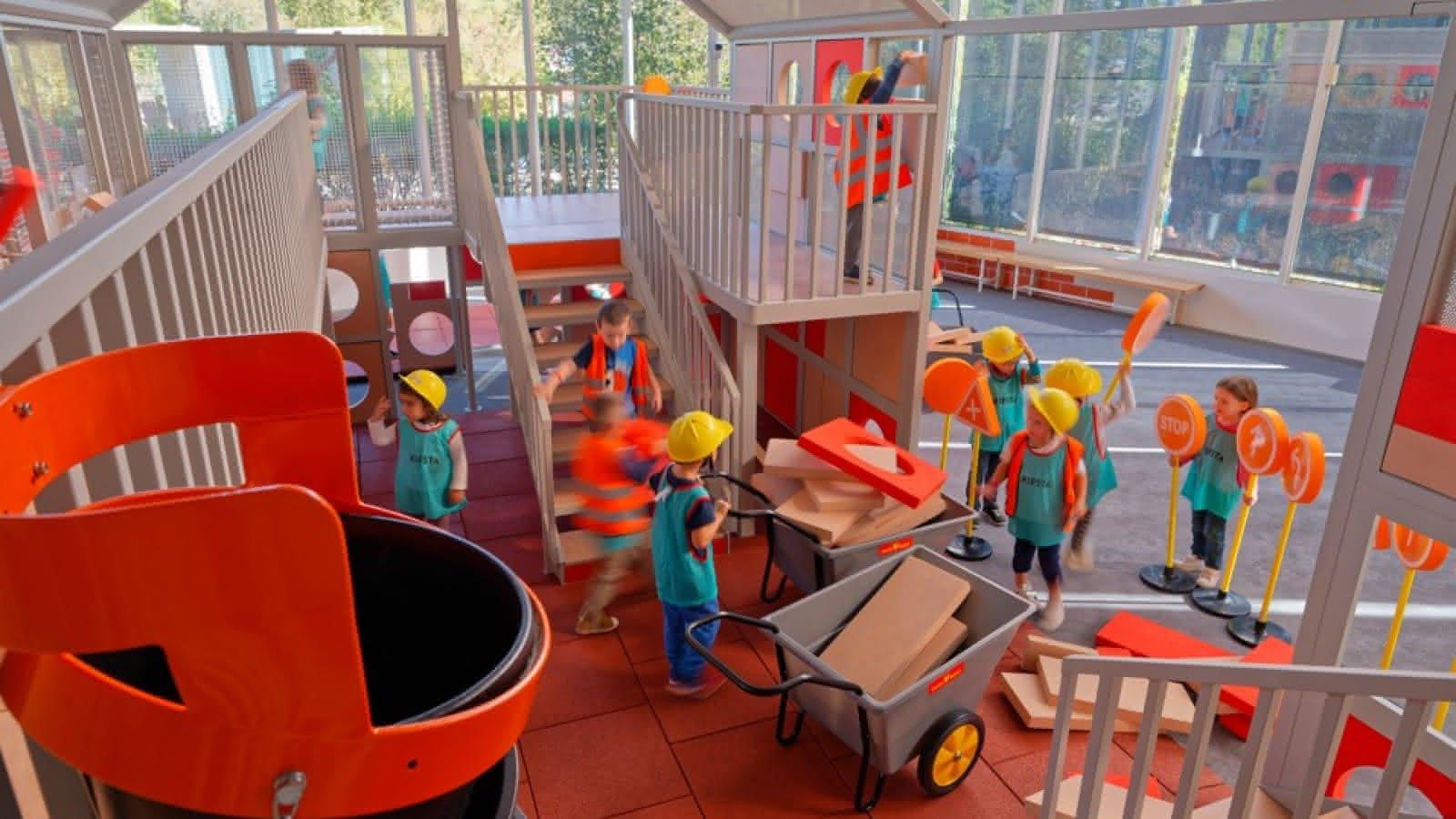 건축 체험장 대형 블록 구조물