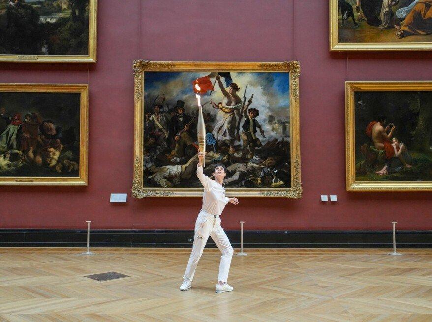 파리 올림픽 성화 봉송 이미지