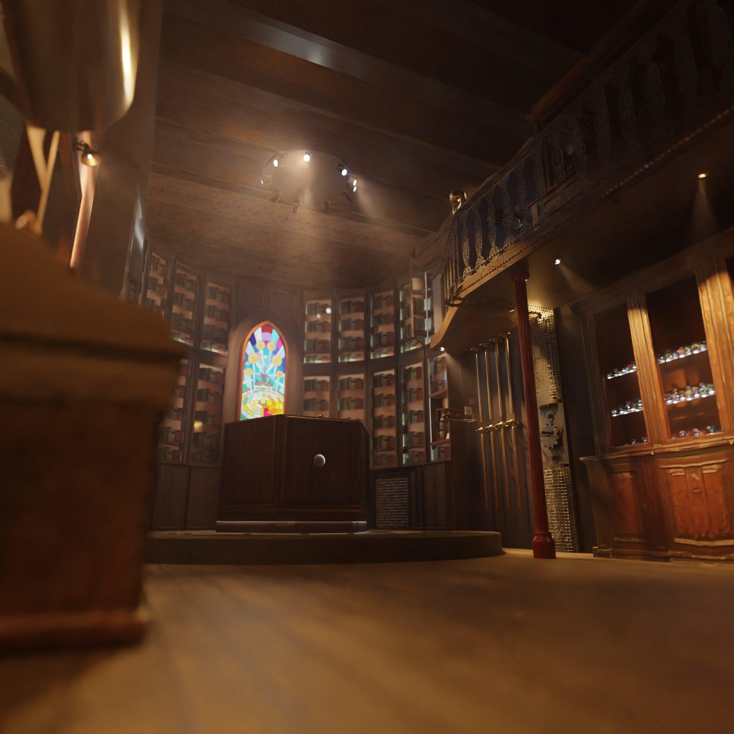 각 테마 방의 독특한 입구 또는 배경