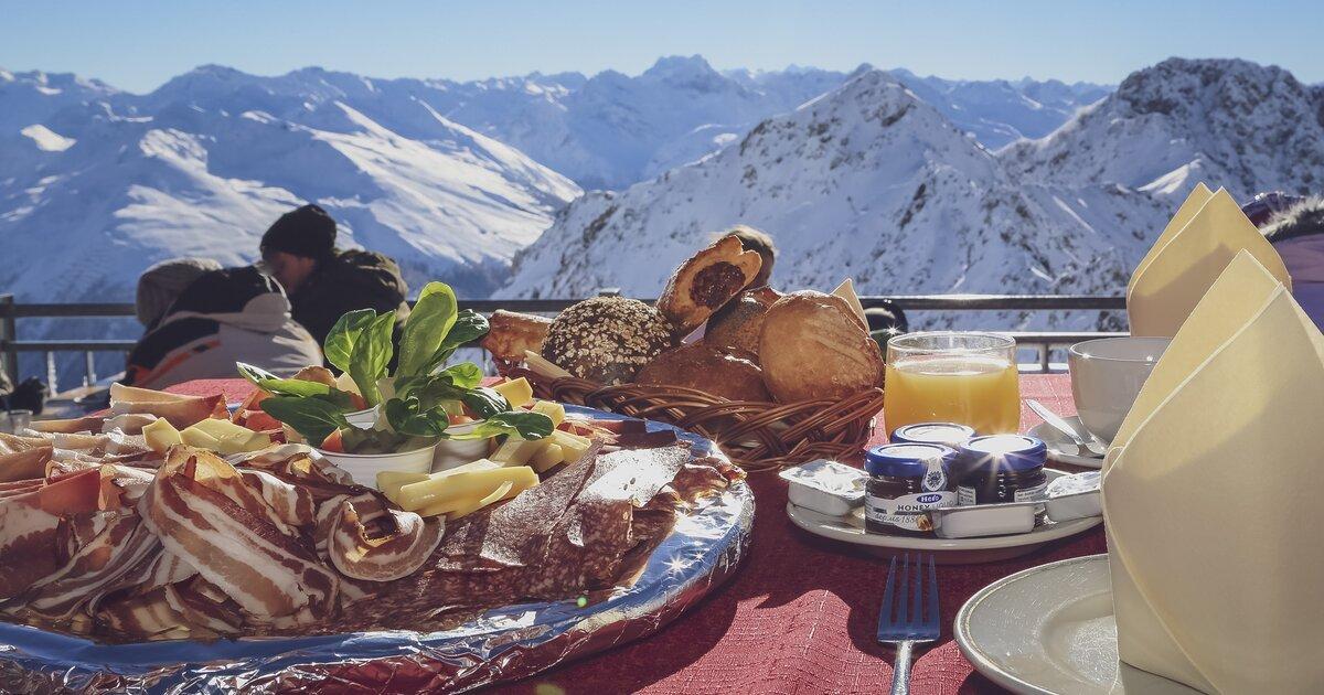 산악 레스토랑 테라스