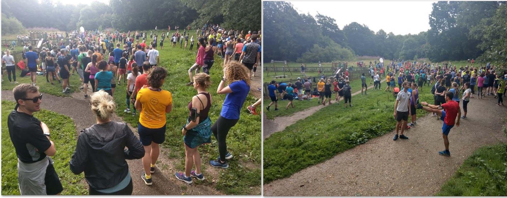 햄스테드 히스 파크런 참가자들